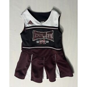 Adidas Mississippi State Bulldogs Cheerleader Dress Girl's Size 2T Maroon White